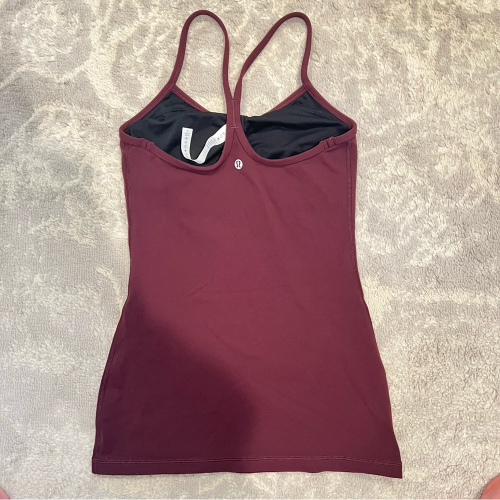 Lululemon Power Y Tank Top Maroon - Picture 5 of 6